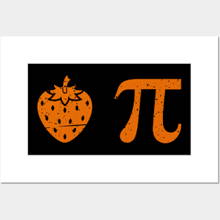 Pi Day Shirt - Strawberry Pi Algebra Math Symbol π Posters and Art